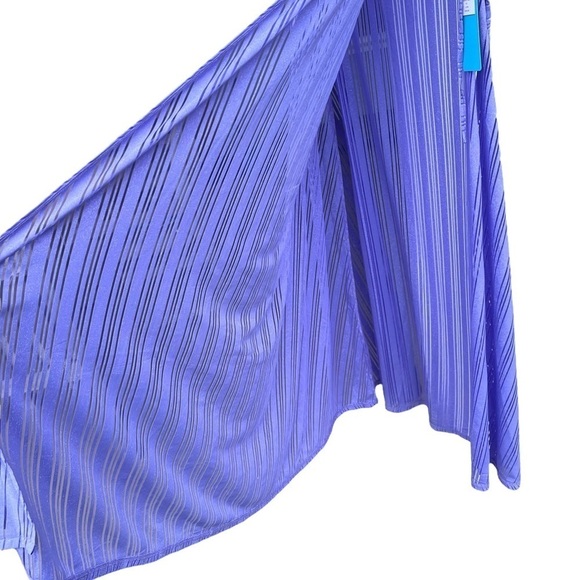Beach Bunny Hutton Sheer Stripe Wrap Skirt Swim Beach Coverup OS Lavender NWT - Picture 6 of 12